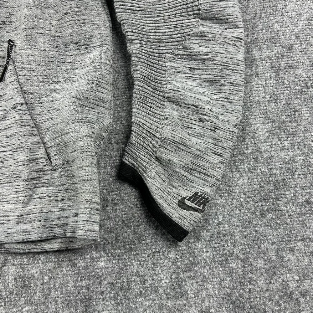 Nike‎ Jacket Mens Large Gray Knit Full Zip Running Track Athleisure Sweater